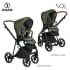 Детская коляска Roan Sol 3 в 1 с автокреслом Tutis Elo Lux EduSky Black RSL/1013 Boho Green