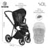 Детская коляска Roan Sol 3 в 1 с автокреслом Tutis Elo Lux EduSky Black RSL/1016 True Black