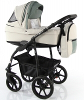 Детская коляска Sevillababy Unico 2 в 1 Un-01 св.серый-серо-зеленая экокожа