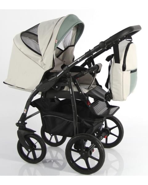 Детская коляска Sevillababy Unico 2 в 1 Un-01 св.серый-серо-зеленая экокожа