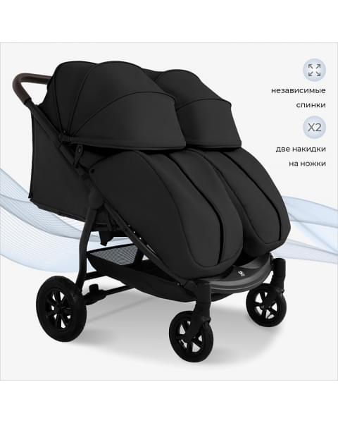 Детская прогулочная коляска для двойни Sweet Baby Donna Black