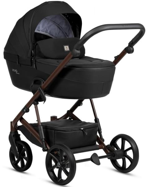 Детская коляска Tutis Viva 6 Plus Essential 3 в 1 с автокреслом Elo Lux EduSky Black 1612070 Caviar