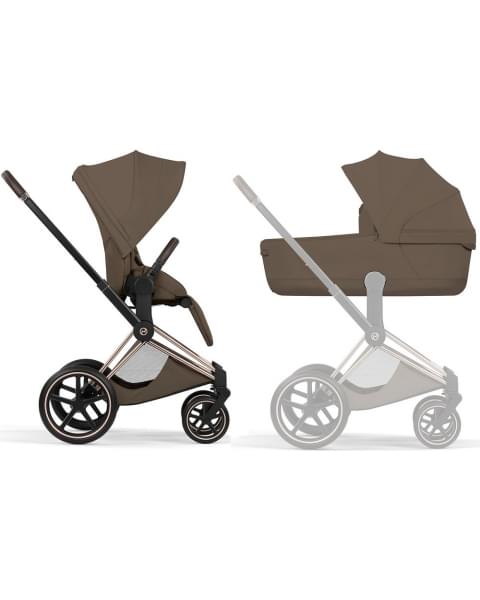 Коляска Cybex Priam V Rosegold Style Collection 2 в 1 Coconut Brown