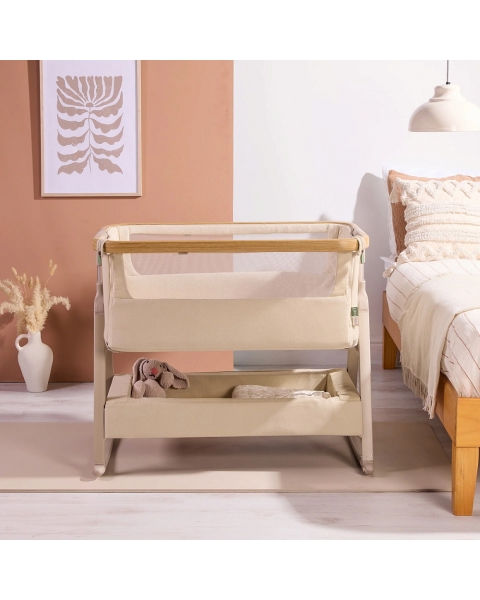 Колыбель приставная Tutti Bambini CoZee Air 2 с колесами Toasted Oak/Sand