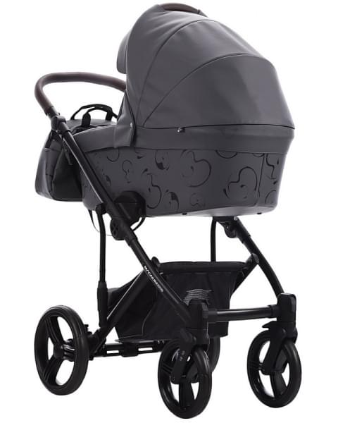 Детская коляска Bebetto Magnum Light SE Pro 2 в 1 07 т.серая кожа черная рама