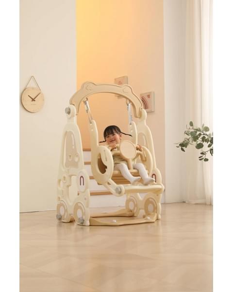 Горка с качелями UNIX Kids Car Camel
