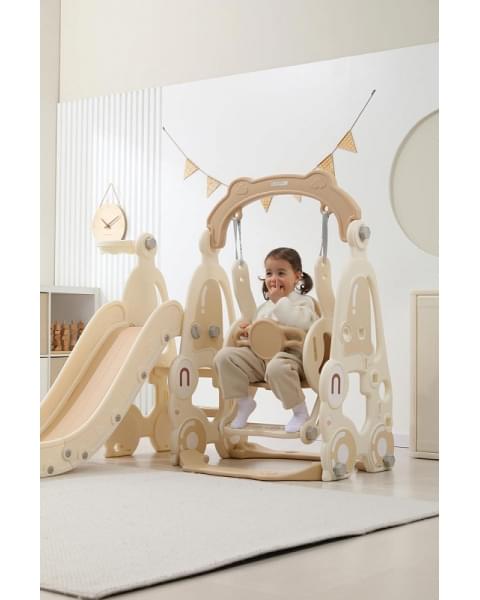 Горка с качелями UNIX Kids Car Camel