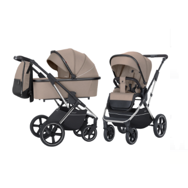 Коляска 2 в 1 Carrello Aurora CRL-6505 / 2023, Anvil Grey / шасси Chrome (Коричневый)