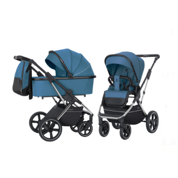 Коляска 2 в 1 Carrello Aurora CRL-6505 / 2023, Ocean Blue / шасси Chrome (Синий)