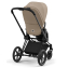 Коляска 2 в 1 Cybex Priam IV Platinum Collection шасси Matt Black, Cozy Beige (бежевый)