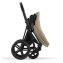 Коляска 2 в 1 Cybex Priam IV Platinum Collection шасси Matt Black, Cozy Beige (бежевый)
