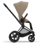 Коляска 2 в 1 Cybex Priam IV Platinum Collection шасси Matt Black, Cozy Beige (бежевый)