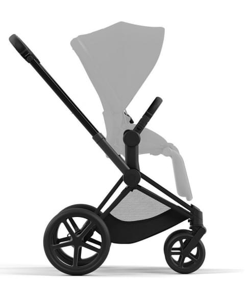 Коляска 2 в 1 Cybex Priam IV Platinum Collection шасси Matt Black, Cozy Beige (бежевый)