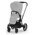 Коляска 2 в 1 Cybex Priam IV Platinum Collection шасси Matt Black, Cozy Beige (бежевый)