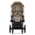 Коляска 2 в 1 Cybex Priam IV Platinum Collection шасси Matt Black, Cozy Beige (бежевый)