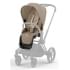 Коляска 2 в 1 Cybex Priam IV Platinum Collection шасси Matt Black, Cozy Beige (бежевый)