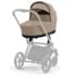 Коляска 2 в 1 Cybex Priam IV Platinum Collection шасси Matt Black, Cozy Beige (бежевый)