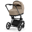 Коляска 2 в 1 Cybex Priam IV Platinum Collection шасси Matt Black, Cozy Beige (бежевый)