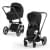 Коляска 2 в 1 Cybex Priam IV Platinum Collection шасси Chrome Brown, Sepia Black (Черный)