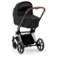 Коляска 2 в 1 Cybex Priam IV Platinum Collection шасси Chrome Brown, Sepia Black (Черный)