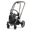 Коляска 2 в 1 Cybex Priam IV Platinum Collection шасси Chrome Brown, Sepia Black (Черный)