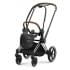 Коляска 2 в 1 Cybex Priam IV Platinum Collection шасси Chrome Brown, Sepia Black (Черный)