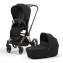 Коляска 2 в 1 Cybex Priam IV шасси Rose Gold, Sepia Black (Черный)