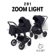 Коляска 2 в 1 Mowbaby Zoom Light Black