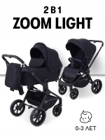 Коляска 2 в 1 Mowbaby Zoom Light Black