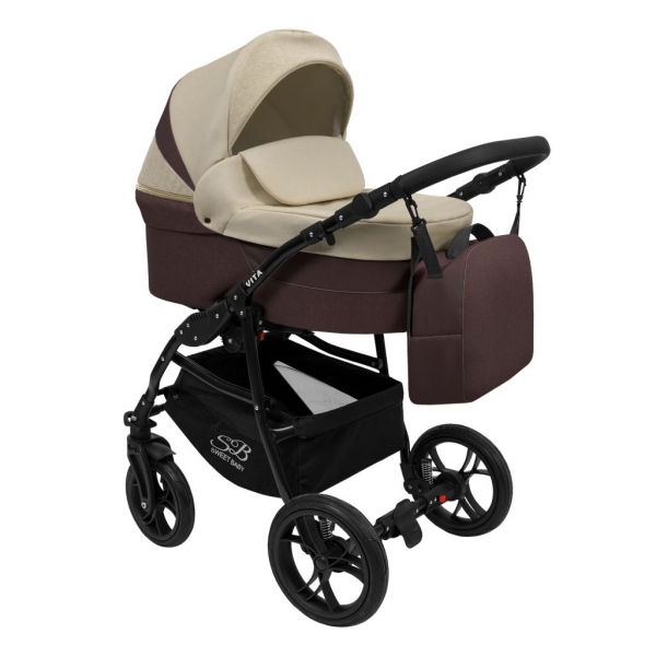 Коляска 2 в 1 Sweet Baby Vita, Beige / Brown (Бежевый / Коричневый)