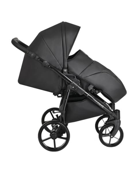 Коляска 2 в 1 Tutis Novo Leather 2023, Black (Черный)
