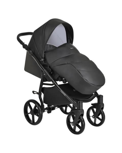 Коляска 2 в 1 Tutis Novo Leather 2023, Black (Черный)