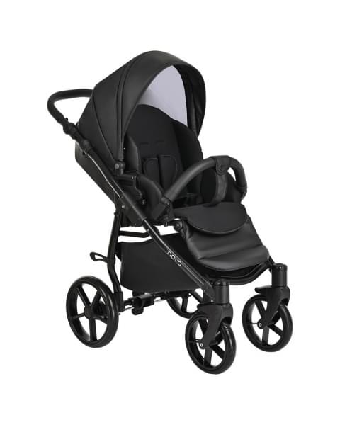 Коляска 2 в 1 Tutis Novo Leather 2023, Black (Черный)