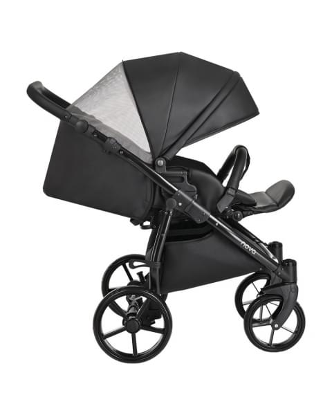 Коляска 2 в 1 Tutis Novo Leather 2023, Black (Черный)