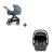 Коляска 3 в 1 Agex Prima Pro 2025, Grey (Серый) + Автокресло Agex i-Safe (0-13 кг), Grey (Серый)