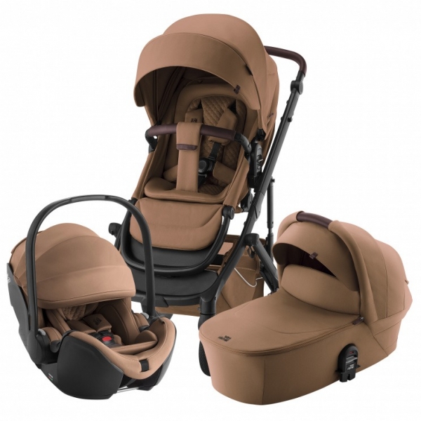 Коляска 3 в 1 Britax Roemer Smile 5Z Lux Collection, Warm Caramel (Коричневый) + Автокресло Baby-Safe Pro, Warm Caramel (Коричневый)