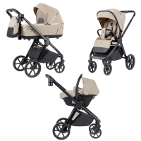 Коляска 3 в 1 Carrello Omega+ CRL-6545/1, Solar Beige (Бежевый)