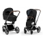 Коляска 3 в 1 Cybex Priam IV Chrome Brown и автокресло Aton B2 i-Size Steel Grey Sepia Black