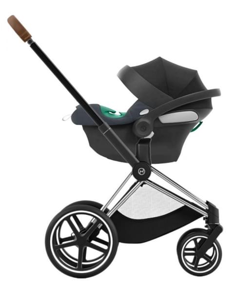 Коляска 3 в 1 Cybex Priam IV Chrome Brown и автокресло Aton B2 i-Size Steel Grey Sepia Black