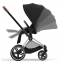 Коляска 3 в 1 Cybex Priam IV Chrome Brown и автокресло Aton B2 i-Size Steel Grey Sepia Black