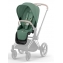 Коляска 3 в 1 Cybex Priam IV Rosegold и автокресло Aton S2 i-Size с базой Base One Leaf Green/Moon Black