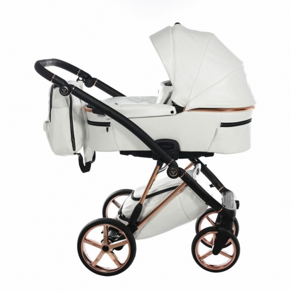 Коляска 3 в 1 Junama Air Ecco, JAE-01 (Белый / Рама медь)