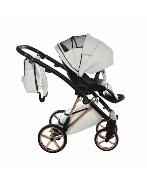 Коляска 3 в 1 Junama Air Ecco, JAE-01 (Белый / Рама медь)