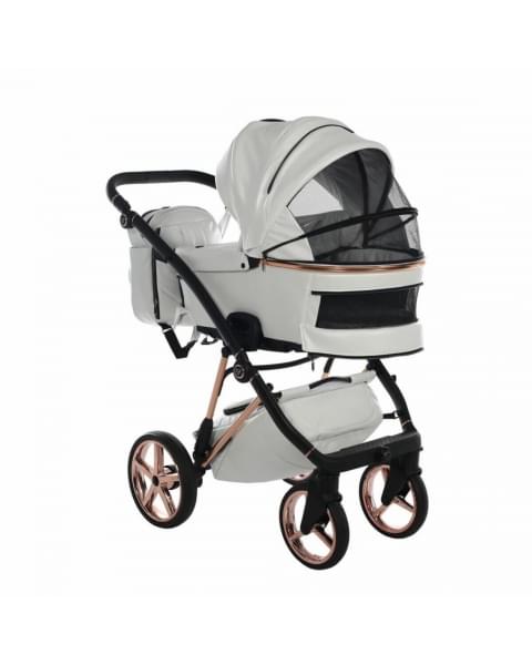 Коляска 3 в 1 Junama Air Ecco, JAE-01 (Белый / Рама медь)