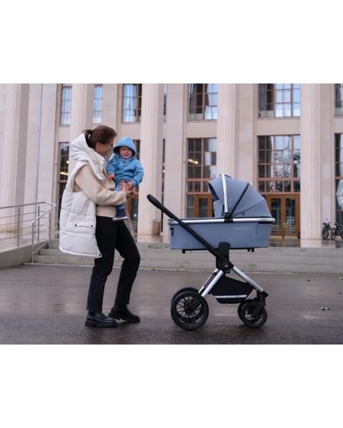 Коляска 3 в 1 MowBaby Tilda, Blue (Голубой)