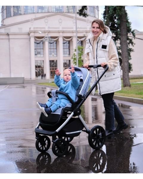 Коляска 3 в 1 MowBaby Tilda, Blue (Голубой)