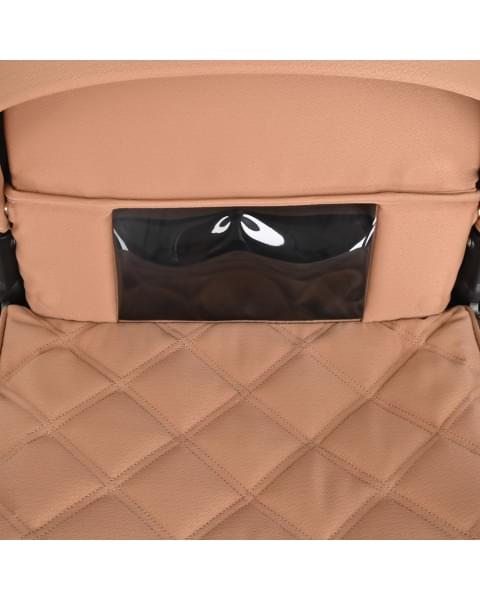 Коляска 3 в 1 Roan Sol Lux, Toffee шасси Rose Gold (Коричневый)