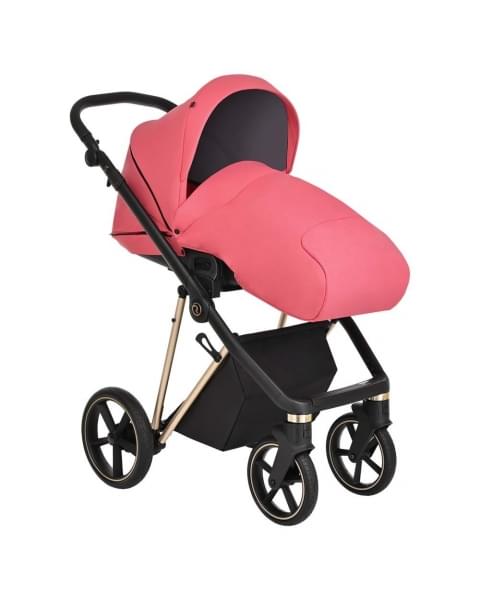 Коляска 3 в 1 Roan Sol Luxury, Viva Magenta шасси Gold (Розовый)