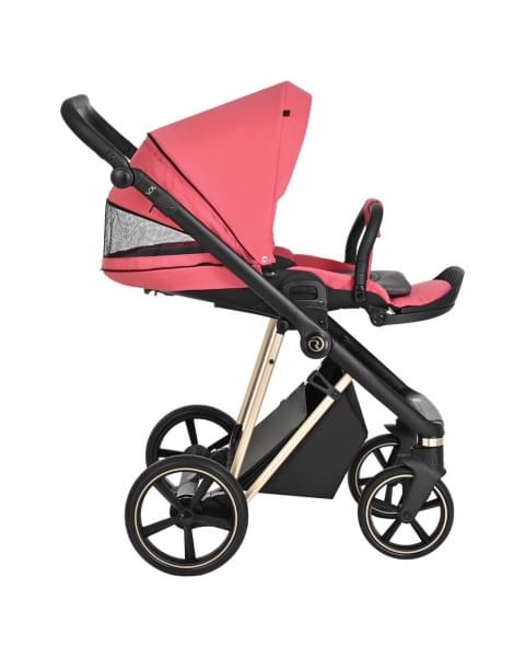 Коляска 3 в 1 Roan Sol Luxury, Viva Magenta шасси Gold (Розовый)