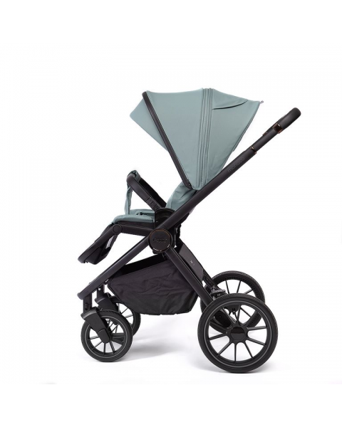 Детская коляска Peppy Monaco 3 в 1 с автокреслом First Mint (зеленый), рама черная